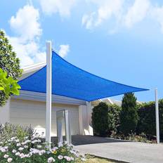 Blue Sail Awnings G-homa Blue Rectangle Sun Shade Sail Canopy 6 x 10