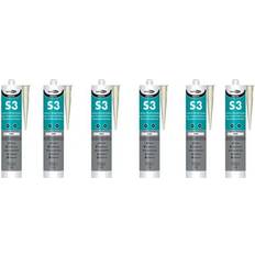 Bond It S3 Ivory High Performance Sanitary Grade Silicone Sealant 310ml Pack of 6