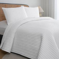 Textiles Petrichor Petrichor Quilt Queen Size Pre-Washed 3-Piece Bedspread White