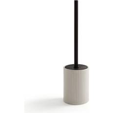Dunelm Ceramic Ribbed Toilet Brush Silver