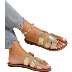 Shein Summer New Fashion Casual Women SlipOn Slippers Comfortable Flat Heel SlipOn Beach Sandals Summer Shoes