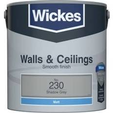 Wickes Vinyl Matt Emulsion Shadow No.230 Wall Paint Shadow Grey 2.5L
