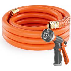 34 in x 25 ft Garden Hose with Nozzle and Brass