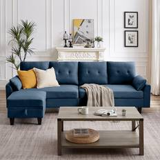 Latitude Run Linnzi 101" Upholstered Sectional w/ Chaise 35.0 H x 101.0 W x 19.7 D Sofa 101" 2pcs 4 Seater