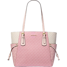 Michael Kors Voyager Large Color-Block Signature Logo Tote Bag - Pink