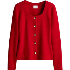 H&M Figurnaher Cardigan - Rot