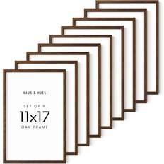 Haus and Hues 11x17 Picture Set of 911 x 17 Frame Walnut Oak Photo Frame