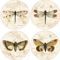Blackstone Beautiful Butterfly and Dragonfly Wings Absorbent Coasters for Drinks Coaster