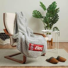 Textiles Foco San Francisco 49ers NFL Big Logo Cloud Sherpa Blanket Blankets
