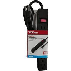 Hyper Tough Hyper Tough 6 Outlets Power Strip with 2.5 ft Cord Black Single Pack
