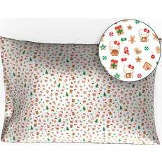 Hello Kitty Santa Holiday Christmas Beauty Silky Satin Standard Pillowcase Cover 20x30