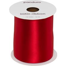 Festartikler Panduro Hobby Rødt Satengbånd 73 mm Bredt 5 Meter Langt