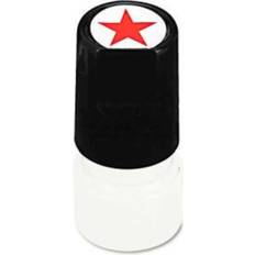 Stamps Universal Round Message Stamp Star Pre-Inked Red