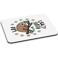 Mouse Pads Gift Base Crazy Sloth Boy Stars PC Computer Mouse Mat Pad Funny Joke Animal