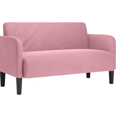 Plast Soffor vidaXL Loveseat Rosa 109 cm Sammet Soffa 124cm 2-sits