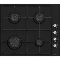 Belfry Kitchen Ferre 60cm Built-in Gas Hob 4 Burners Shiny Black Enamel Body