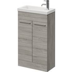 Bathroom Furniture Napoli Molina Ash 500mm Slimline Floor Standing Vanity Unit