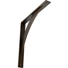 Moulding & Millwork Ekena Millwork 2 W x 18 D x 18 H Legacy Steel Bracket Antiqued Brass