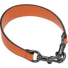 Orange Bag Accessories Uxcell PU Leather Short Bag Strap With Clasp - Orange/Silver Buckle