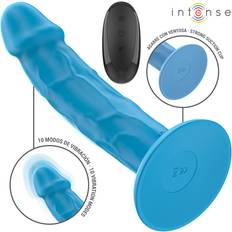 Phoebe Realistic Vibrator with Suction Cup & Remote Control Blue