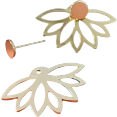 Shein 1pair Minimalist Style Floral Petal Earrings That Can Be Worn Two Ways
