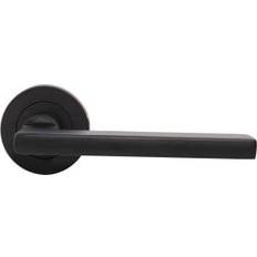 Wickes Milan Matt Black Round Rose Door Handle 1