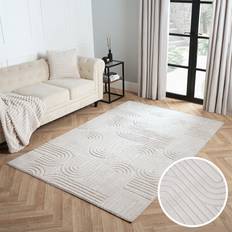 Tufted Anti-Slip Indoor Carpet Rug 80 x 150 cm - Cream