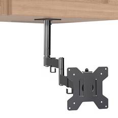 Vivo Under Cabinet Articulating 13 to 27 Inch Single Monitor and Small TV Mount Height Adjustable Long Extension Arm VESA 100x100