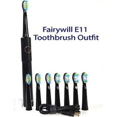 E11 Sonic Rechargeable Toothbrush 8 Replacement Heads USB 5 Modes