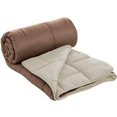 Herzberg Bicolour Microfiber Täcke 200 x 200 cm Brunt Duntäcke (200x)