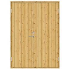 Fyrretræ Døre Swedoor Dobbelt Udhusdør Ubehandlet 1514x2048 Venstre Ud Yderdør V (151.4x204.8cm)