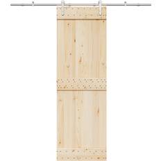 Pinewood Doors vidaXL Hardware Kit 200 cm Stainless Steel Silver Sliding Door (x)