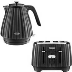 De'Longhi Kettle 1.7L 4 Slice Toaster Set 2 Pack