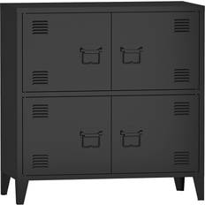 Møbler [en.casa] Büroschrank Hamina 80 x 40 x 82 cm Schwarz Lagerschrank