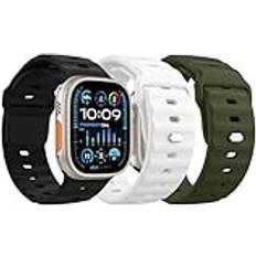 MoKo 3Pack Ocean Band Compatible With Apple Watch Ultra 2 Strap 49mm 46mm 45mm 44mm 42mm