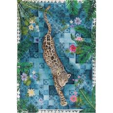 Multicoloured Carpets Paoletti Majorelle Printed Indoor and Outdoor Rug 170 x 170 cm Blue