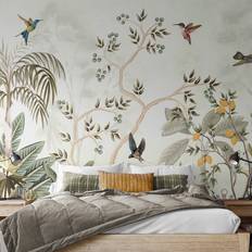 White Wall Decor Origin Murals Lemon Tree Forest White and Green Mural 0.01 x 300 x 240 cm Wall Decor