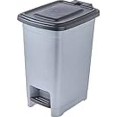 Tret-Abfalleimer Olaf 10 Liter PP Light Silver