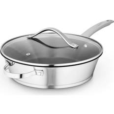 Saute Pans Tower Good Food 28cm Stainless Steel Saute Pan with lid