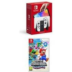 Nintendo Switch Game Consoles Nintendo Nintendo Switch Oled White Console Super Mario Bros Wonder