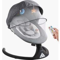 Baby Swing for Infants 5 Speeds 3 Seat Positions Remote Control Bluetooth 2 Toys