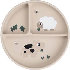 Machine Washable Plates & Bowls Done by Deer Stick And Stay Compartment Plate