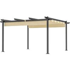 Northio Pergola 4x4m Trädgårdspaviljong Altantak Av Aluminium