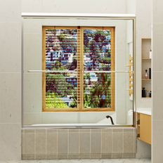 Staykiwi 60 x 60 Sliding Framed Tub Door with Clear Glass 60 x 60 in Chrome