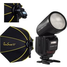 Camera Flashes Flashpoint Zoom Li-on X PRO R2 TTL Flash With Parasnap 32 Softbox