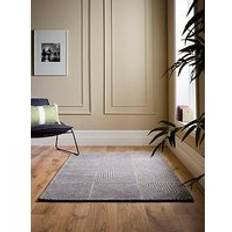Veryhome Geometric Charcoal 100% Pure Wool Rug 160x230 cm Grey