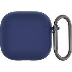 MTP Products AirPods 4 Silikonskal Med Karbinhake Mörkblå