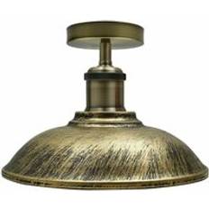 LEDSone Vintage Industrial Metal Light Shades Ceiling Light Brushed Brass Pendant Lamp