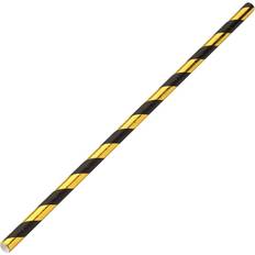 Gold Black Paper Straws 8 Inch Pack of 250