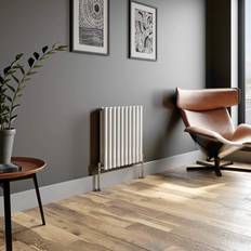 Radiators iBathUK Princia Horizontal Single Oval Panel Radiator 600mm x 600mm